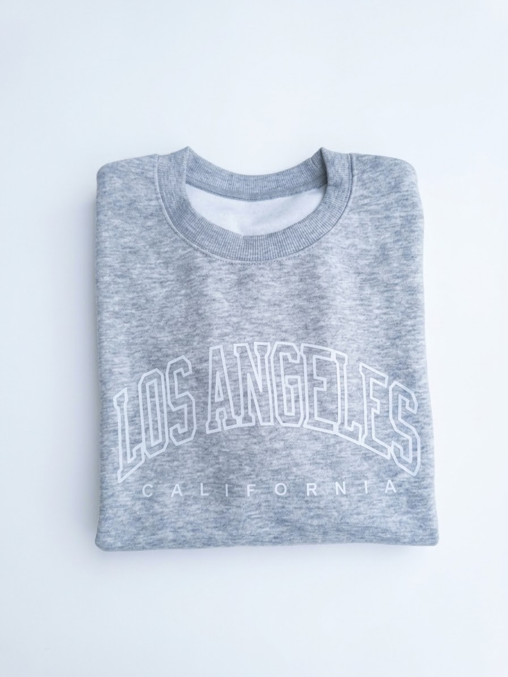 Los Angeles California Graphic Crewneck Sweatshirt - Gray